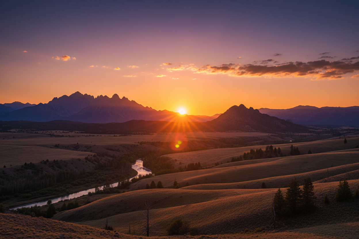 can you create a landscape sunset